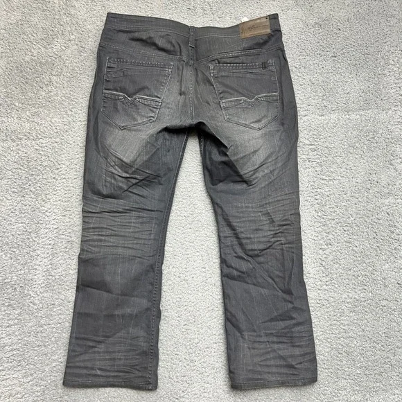 Buffalo David Bitton Jeans Mens 36x30 Gray Denim Straight Casual Office - Picture 4 of 9